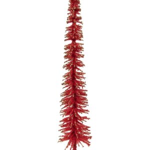 Clayre & Eef 66315R Décoration Sapin Rouge/Doré