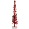 Clayre & Eef 66316R Décoration Sapin Ø 6x30 cm Rouge-Doré