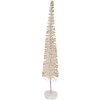 Clayre & Eef 66317BE Décoration Sapin Beige-Doré 8x40 cm