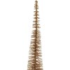Clayre & Eef Décoration Sapin Ø 8x40 cm Marron Doré
