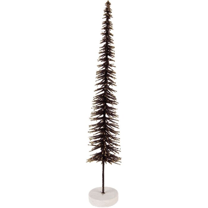 Clayre & Eef 66317CH Décoration Sapin Ø 8x40 cm Marron Doré