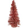 Clayre & Eef 66318P Décoration Sapin Rose Doré 14x25 cm