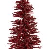 Clayre & Eef Décoration Sapin Ø 14x25 cm Rouge-Doré