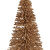 Clayre & Eef Décoration Sapin Beige-Or Ø 17x30 cm