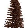 Clayre & Eef Décoration Sapin Ø 17x30 cm Bois & Fer Braun-Gold