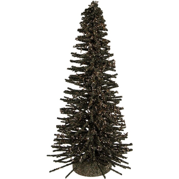 Clayre & Eef 66319GR Décoration Sapin Ø 17x30 cm Vert-Or
