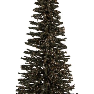 Clayre & Eef 66319GR Décoration Sapin Ø 17x30 cm Vert-Or