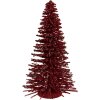 Clayre & Eef 66319R Décoration Sapin de Noël Rouge et Or 17x30 cm