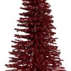 Clayre & Eef 66319R Décoration Sapin de Noël Rouge et Or 17x30 cm
