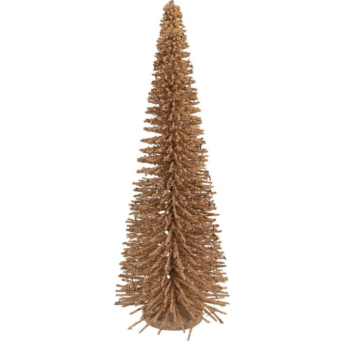 Clayre & Eef Décoration Sapin Beige-Doré 20x50 cm