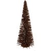 Clayre & Eef Décoration Sapin de Noël Ø 20x50 cm Marron-Doré