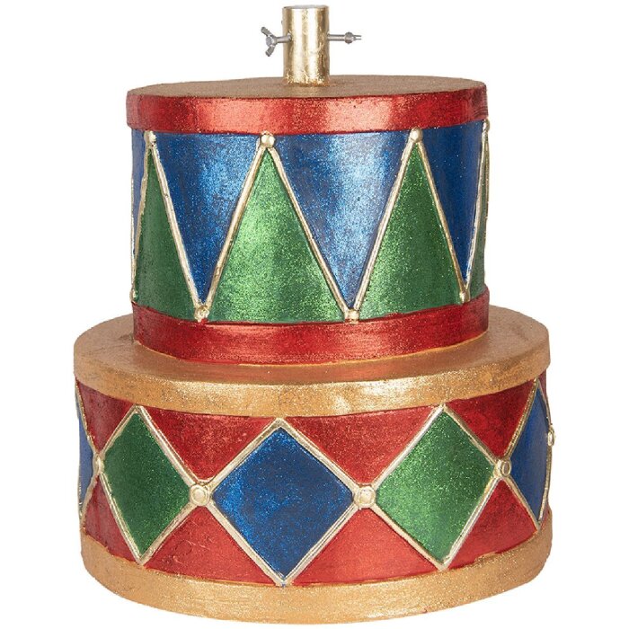 Clayre & Eef Support à sapin Ø 40x46 cm Bleu Vert