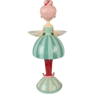 Clayre & Eef Décoration Enfant avec Bol 18x16x38 cm Bleu/Blanc