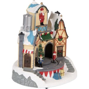 Clayre & Eef Maison Décorative LED 20x17x23 cm Blanc Marron