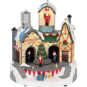 Clayre & Eef Maison Décorative LED 20x17x23 cm Blanc Marron