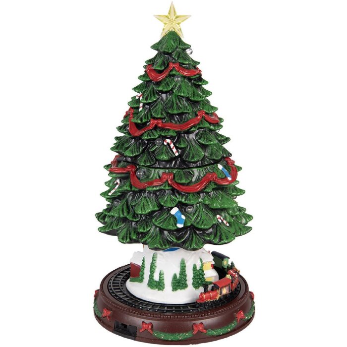 Clayre & Eef Sapin de Noël LED Vert/Rouge 24x46cm