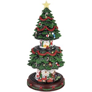 Clayre & Eef Sapin de Noël LED Vert/Rouge 24x46cm