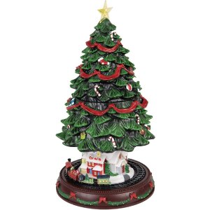 Clayre & Eef Sapin de Noël LED Vert/Rouge 24x46cm