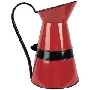 Clayre & Eef 6Y5900L Pot Décoratif Vintage 22x17x27 cm Rouge/Noir