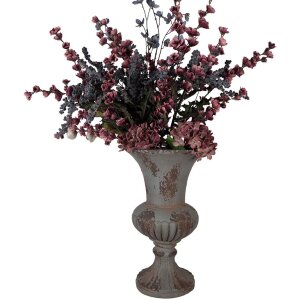 Clayre & Eef Pot de fleurs décoratif Ø 30x52 cm Gris-Brun