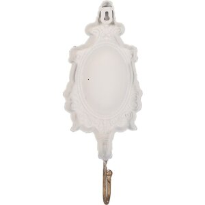 Crochet mural rustique Clayre & Eef 6Y5982, 12x4x31 cm, beige