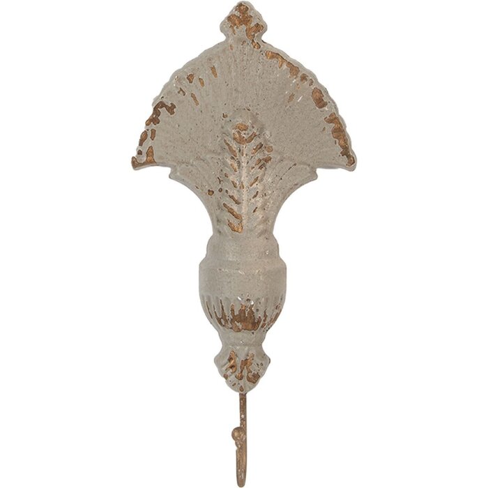 Clayre & Eef 6Y5983 Crochets muraux en fer rustique beige-brown