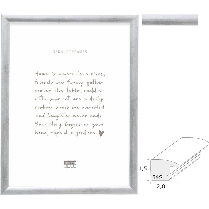 Cadre Photo Deknudt S54SD3 Argent Bois 6 Formats