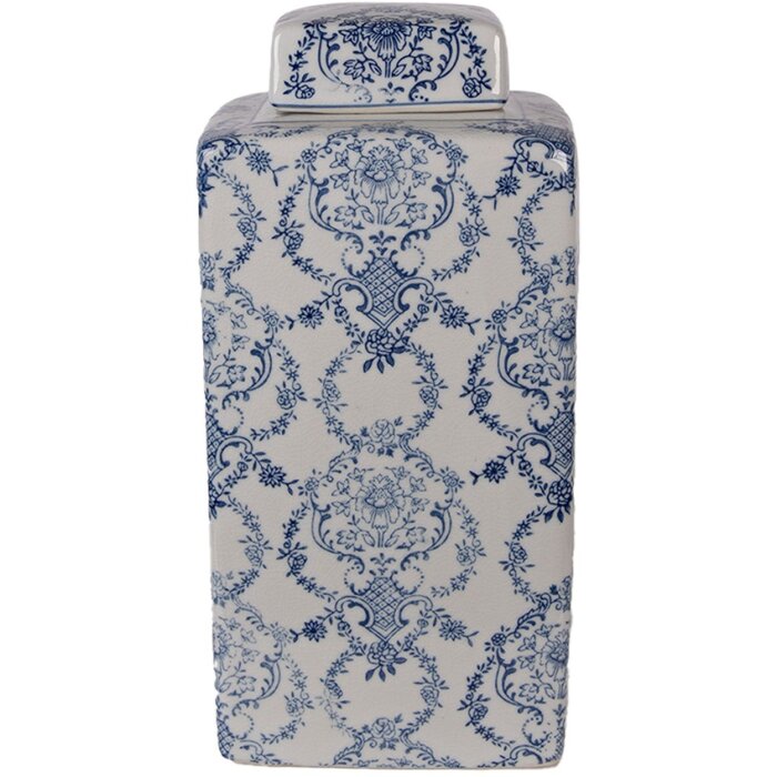 Clayre & Eef Pot décoratif avec couvercle 15x15x31 cm