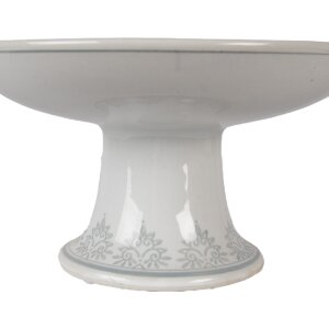 Clayre & Eef Plat à Gâteau Ø 21x11 cm Porcelaine Vintage Vert