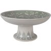 Platine à gâteau Clayre & Eef Ø 32x15 cm blanc-vert porcelaine