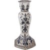 Bougeoir Clayre & Eef Ø 15x28 cm Blanc-bleu Porcelaine