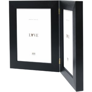 Deknudt S41VH2 Cadre Double Noir 2x10x15 cm Verre Transparent