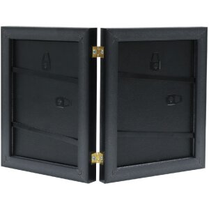 Deknudt S41VH2 Cadre Double Noir 2x10x15 cm Verre Transparent