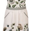 Chemise de cuisine Clayre & Eef 70x85 cm coton beige motifs floraux verts