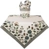 Clayre & Eef GTB45 torchon à poignée 20x20 cm coton beige vert floral anti-chaleur