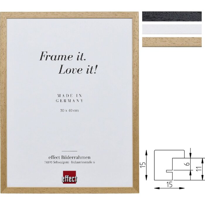 Cadre photo en bois massif profil 2330 – design minimaliste moderne