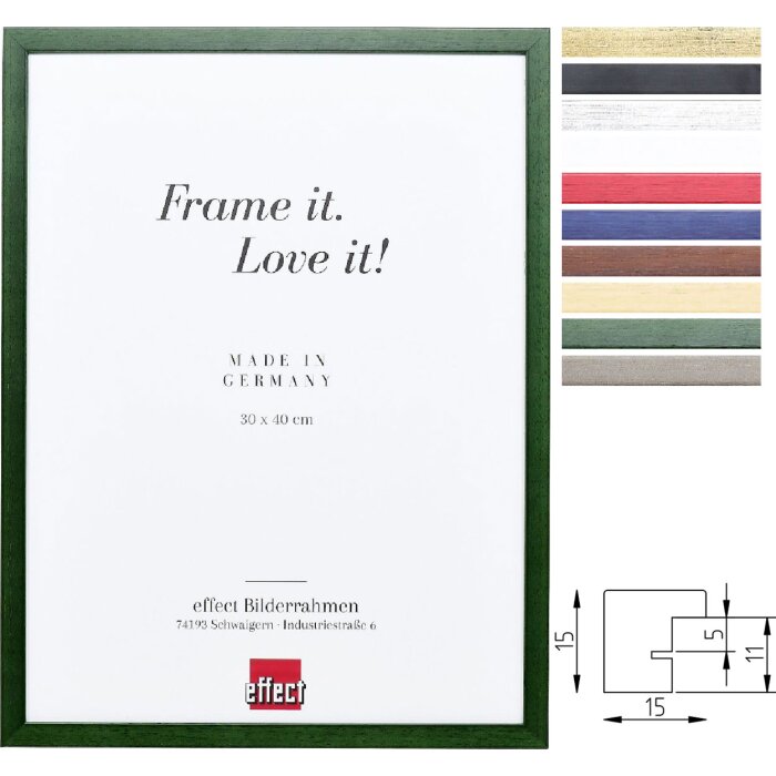 Cadre photo en bois profil Top S – finition naturelle, modernité discrète