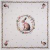 Nappe de table Clayre & Eef 100x100 cm, motif lapin printanier