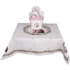 Nappe de table Clayre & Eef 100x100 cm, motif lapin printanier