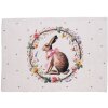 Ensemble de 6 nappes de table Clayre & Eef Hase fleurs Pâques 48x33 cm