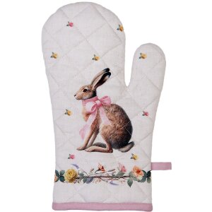 Gant de cuisine Clayre & Eef 18x30 cm beige-brun