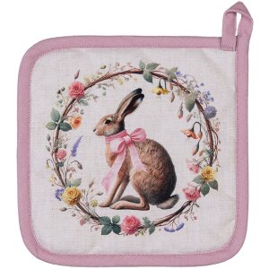 Torchon en coton Clayre & Eef – Lapin avec...
