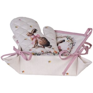 Panier à pain Clayre & Eef 35x35x8 cm beige-brun carré