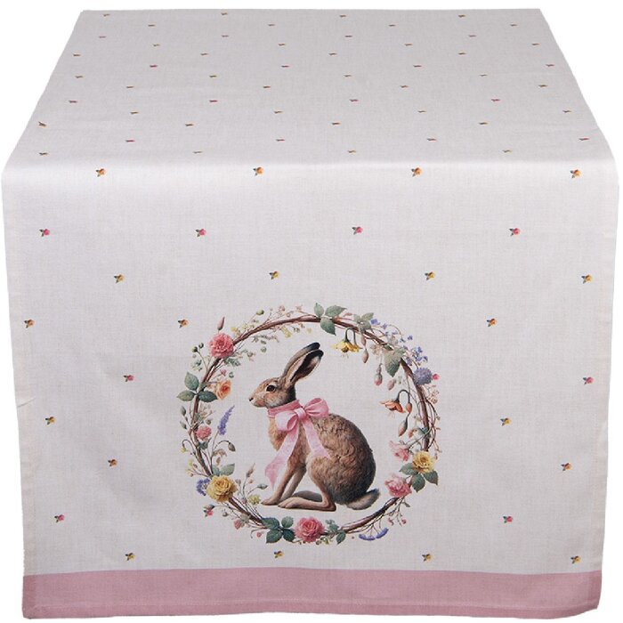 Protège-Table Clayre & Eef EWC64 50x140 cm Beige-Brun