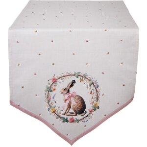 Tapis de table Clayre & Eef 50x160 cm beige-brun