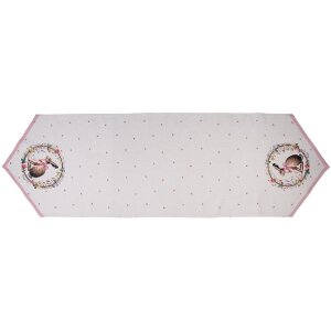 Tapis de table Clayre & Eef 50x160 cm beige-brun