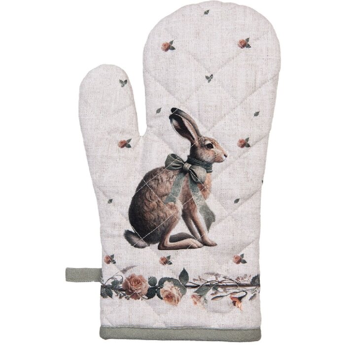 Gant de four Clayre & Eef NLE44, 18x30 cm, beige-brun