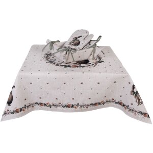 Clayre & Eef NLE45 torchon à poêle 20x20 cm beige-brown