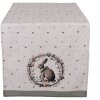 Tapis de table Clayre & Eef NLE64 50x140 cm beige motif lapin coton