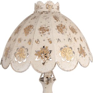 Lampe de Bureau Clayre & Eef Beige-Gold Ø41x69cm E27 60W